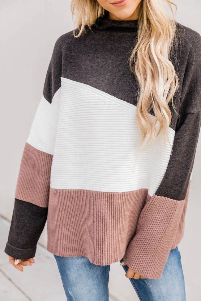 Endless Possibilities Colorblock Turtleneck Black Sweater FINAL SALE | The Pink Lily Boutique