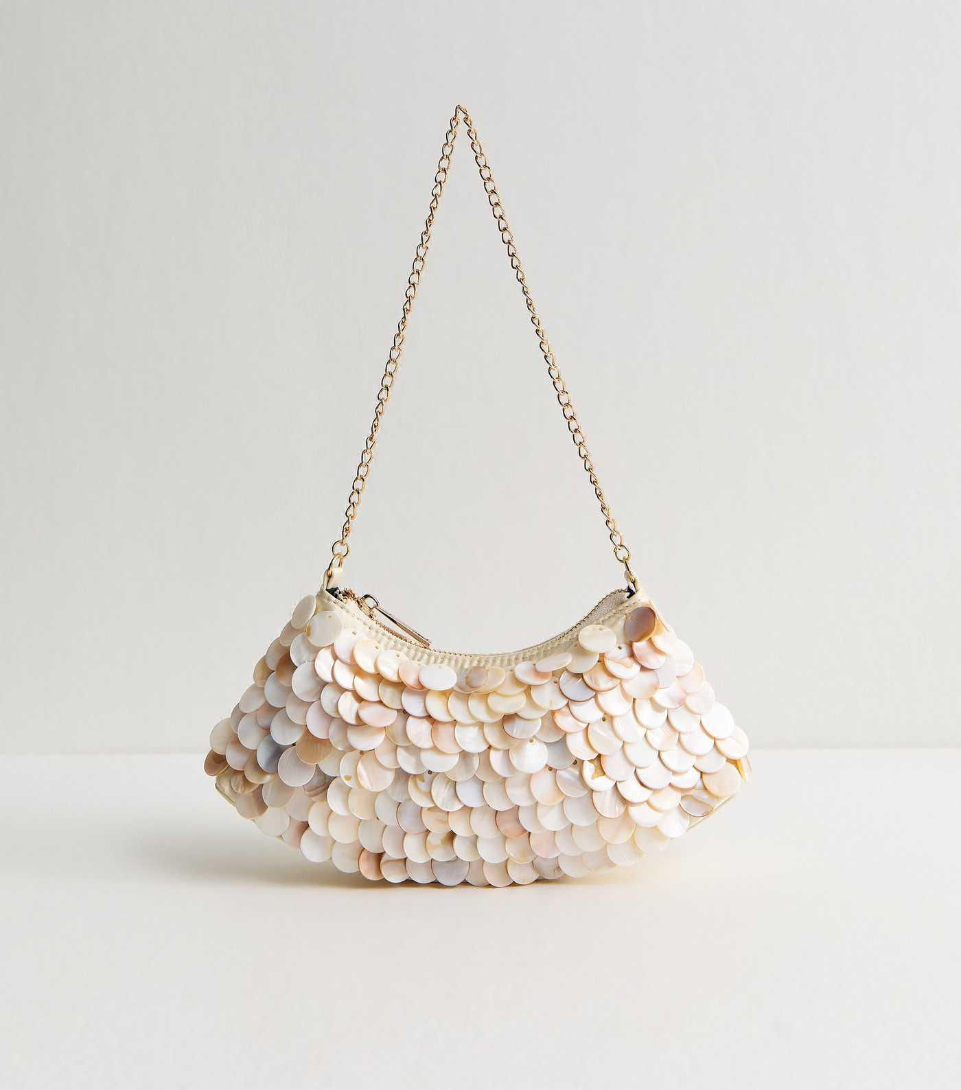 Cream Satin Faux-Shell Shoulder Bag | New Look | New Look (UK)