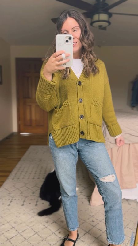 Wearing an xs in my tee and my cardigan (cardigan is olive oil color). My jeans are older from madewell so I’ll link similar. 


#LTKSeasonal #LTKfindsunder100 #LTKstyletip