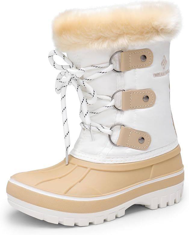 DREAM PAIRS Boys & Girls Faux Fur-Lined Ankle Winter Snow Boots | Amazon (US)