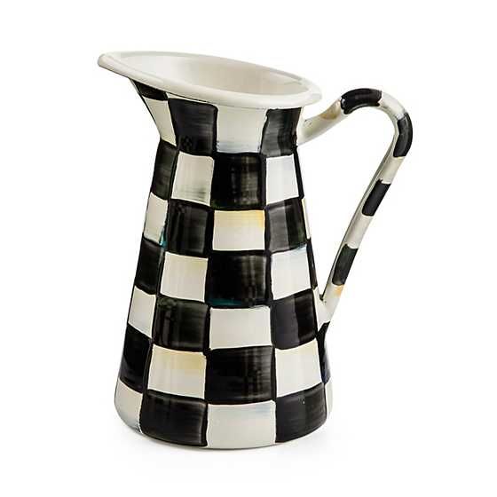 Courtly Check Enamel Practical Pitcher - Small | MacKenzie-Childs