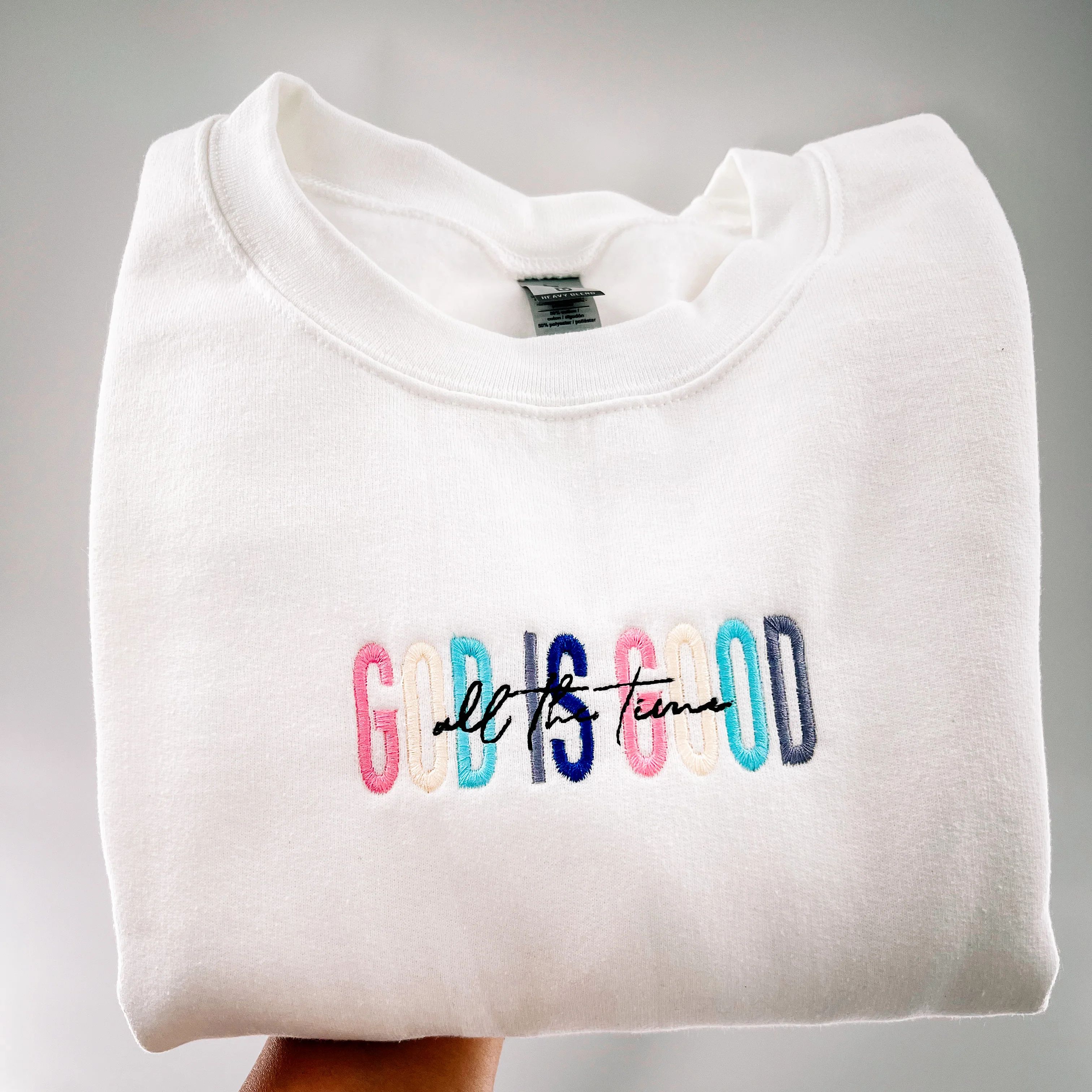 God is Good Embroidered Crewneck | Sweetest Dreams Style