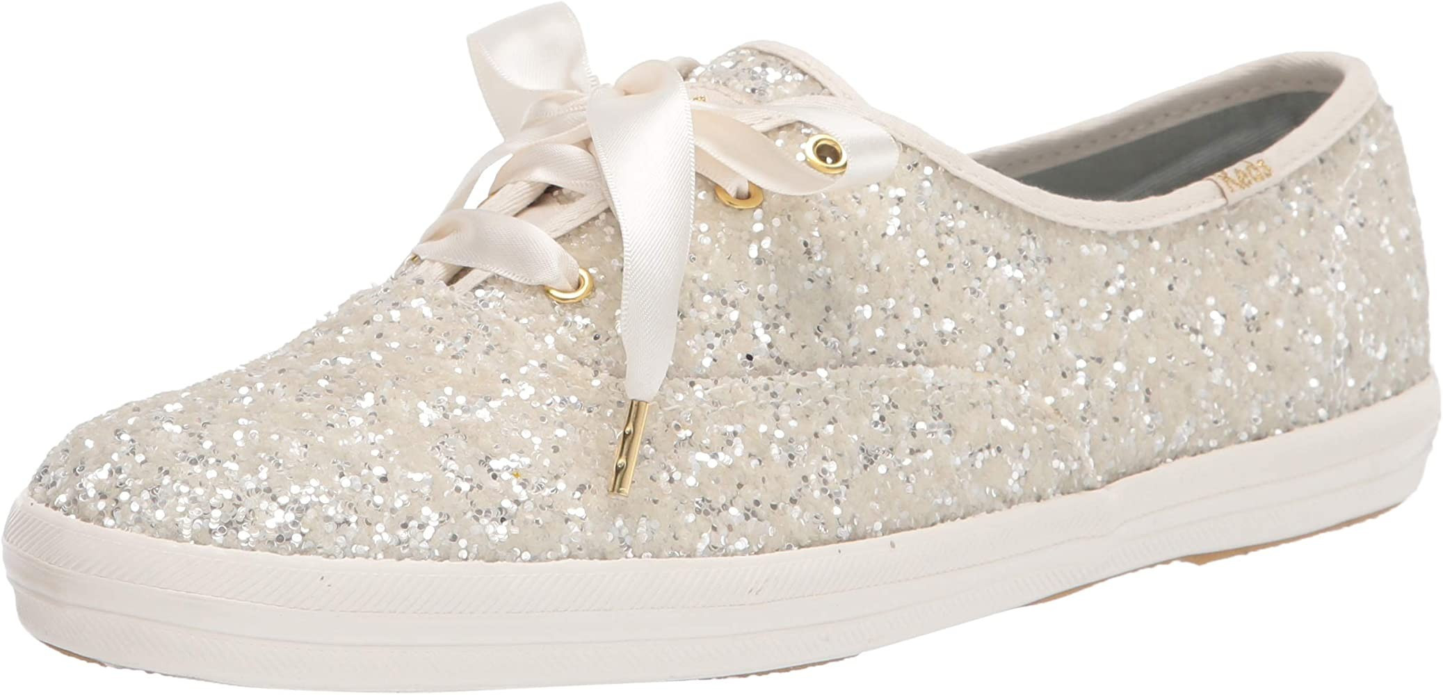 Amazon.com | Keds womens Champion Kate Spade Glitter Sneaker, Cream, 5 US | Fashion Sneakers | Amazon (US)