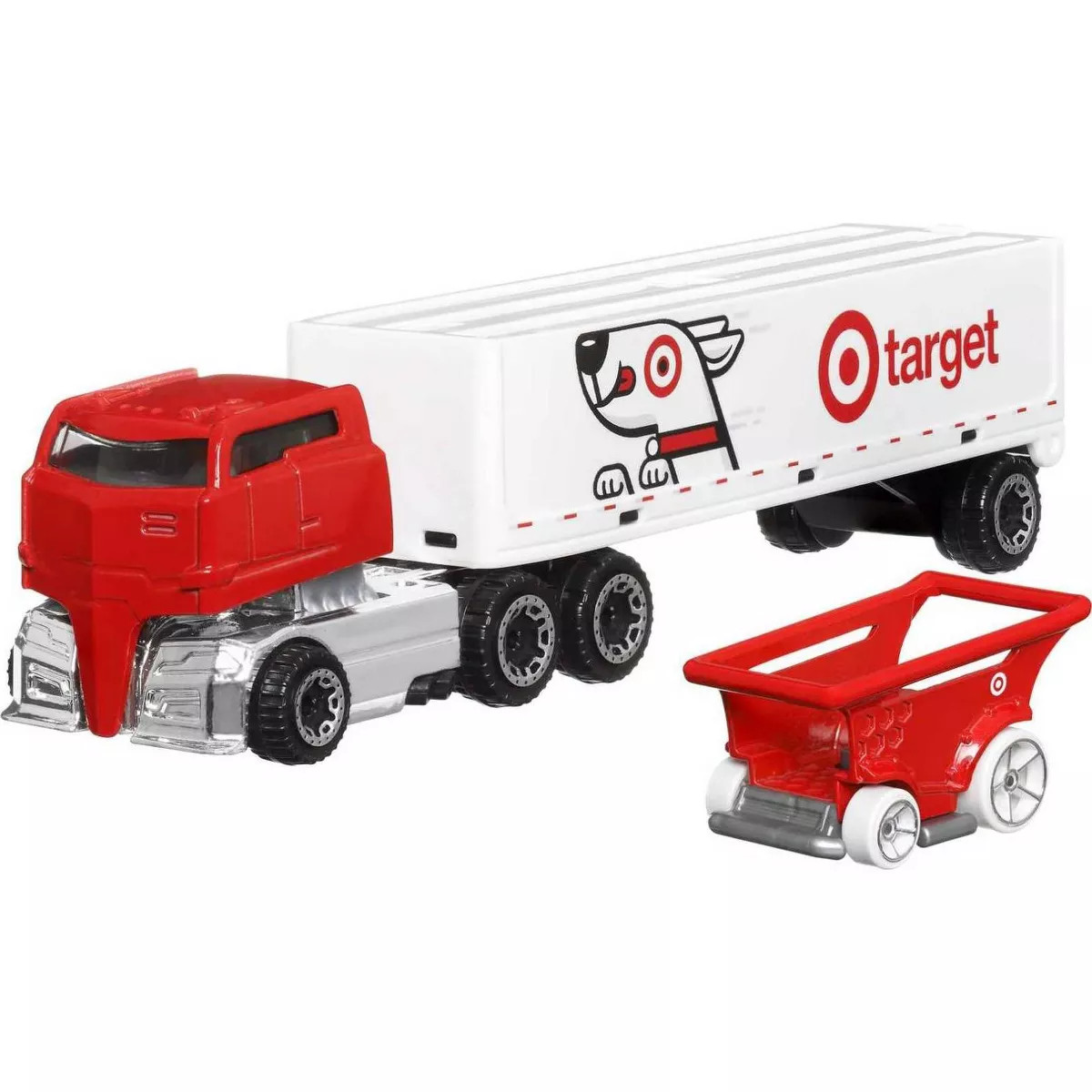 Hot Wheels 1:64 Scale Bullseye's Big Rig Toy Truck & Shopping Cart Set - 3 Piece | Target
