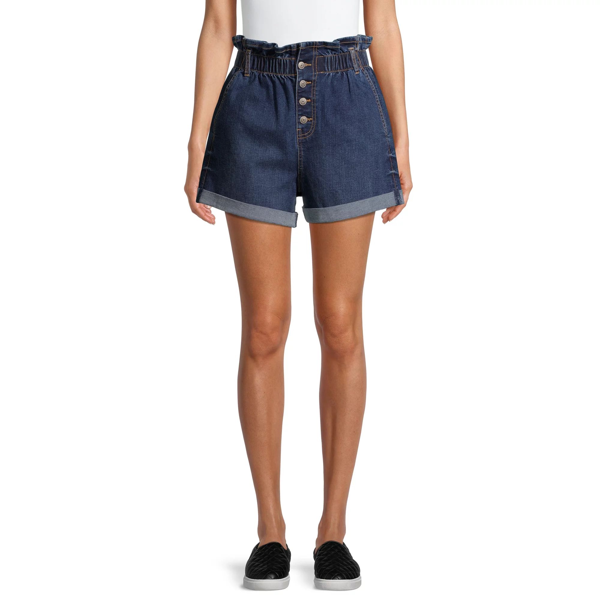No Boundaries Junior’s Paperbag Shorts | Walmart (US)
