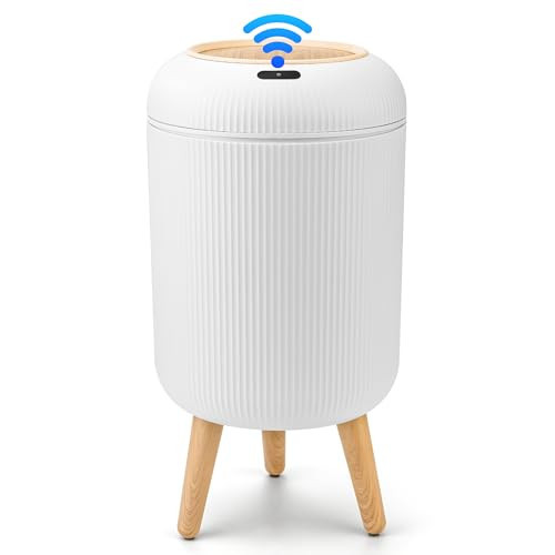 Pukomc Smart Sensor Wastebasket, Convenient and Hygienic Easy to Use, Technology Sensor Waterproof Wastebasket Plastic Trash can for Kitchen, Bathroom, Bedroom, Living Room, Office and Outdoor | Amazon (US)