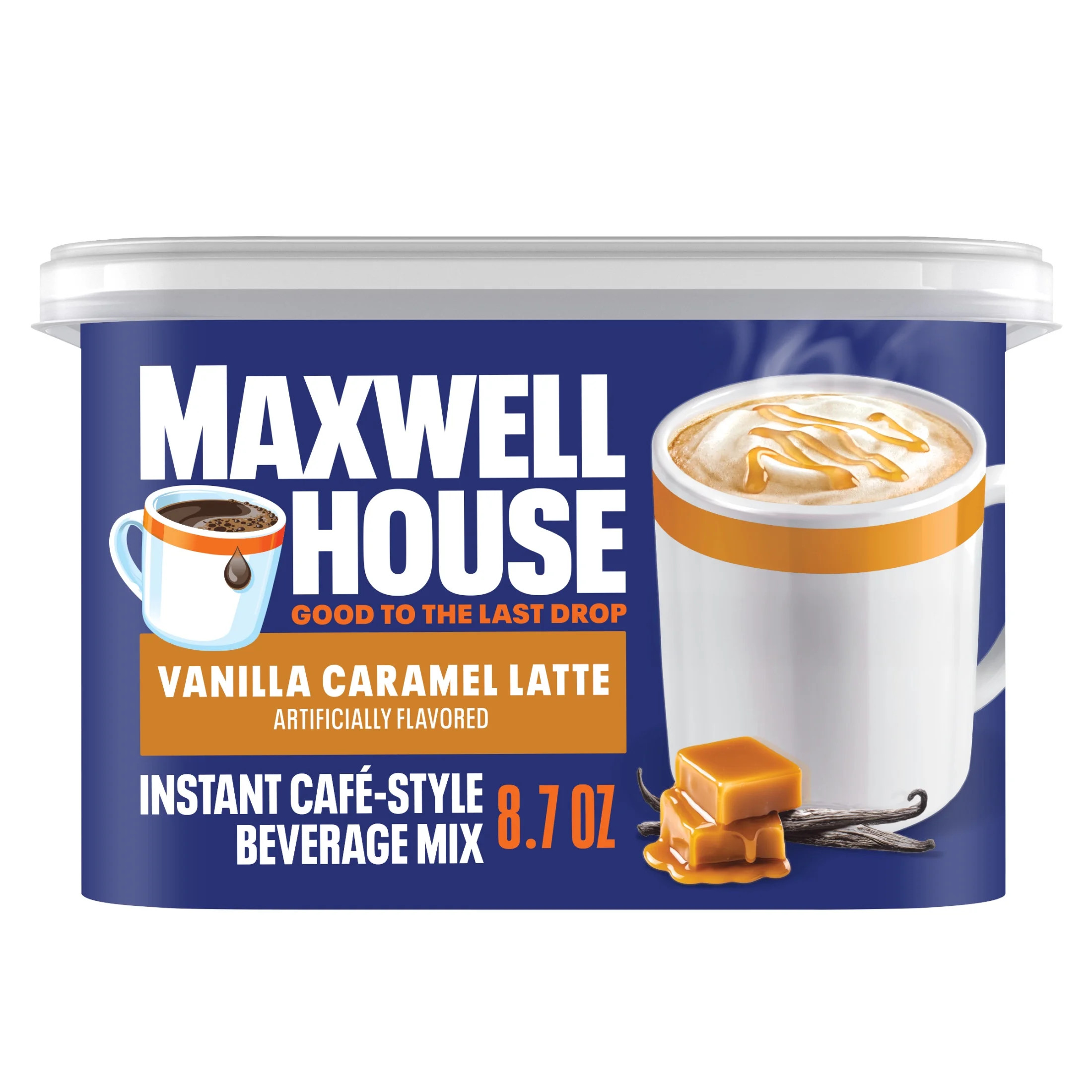 Maxwell House International Vanilla Caramel Latte Cafe Style Beverage Mix, 8.7 oz. Canister - Wal... | Walmart (US)