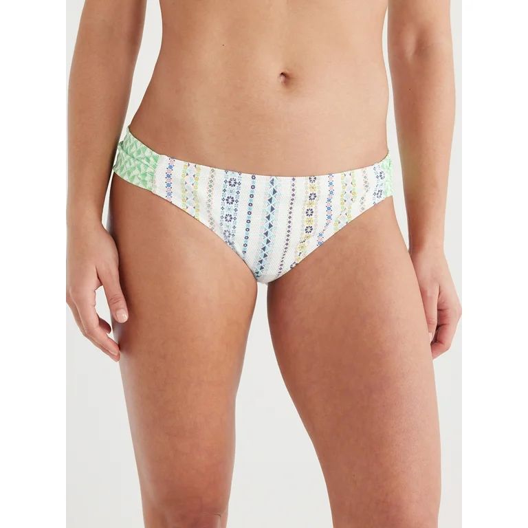 Jessica Simpson Women's Mid Rise Hipster Bikini Bottoms, Sizes XS-XXL | Walmart (US)