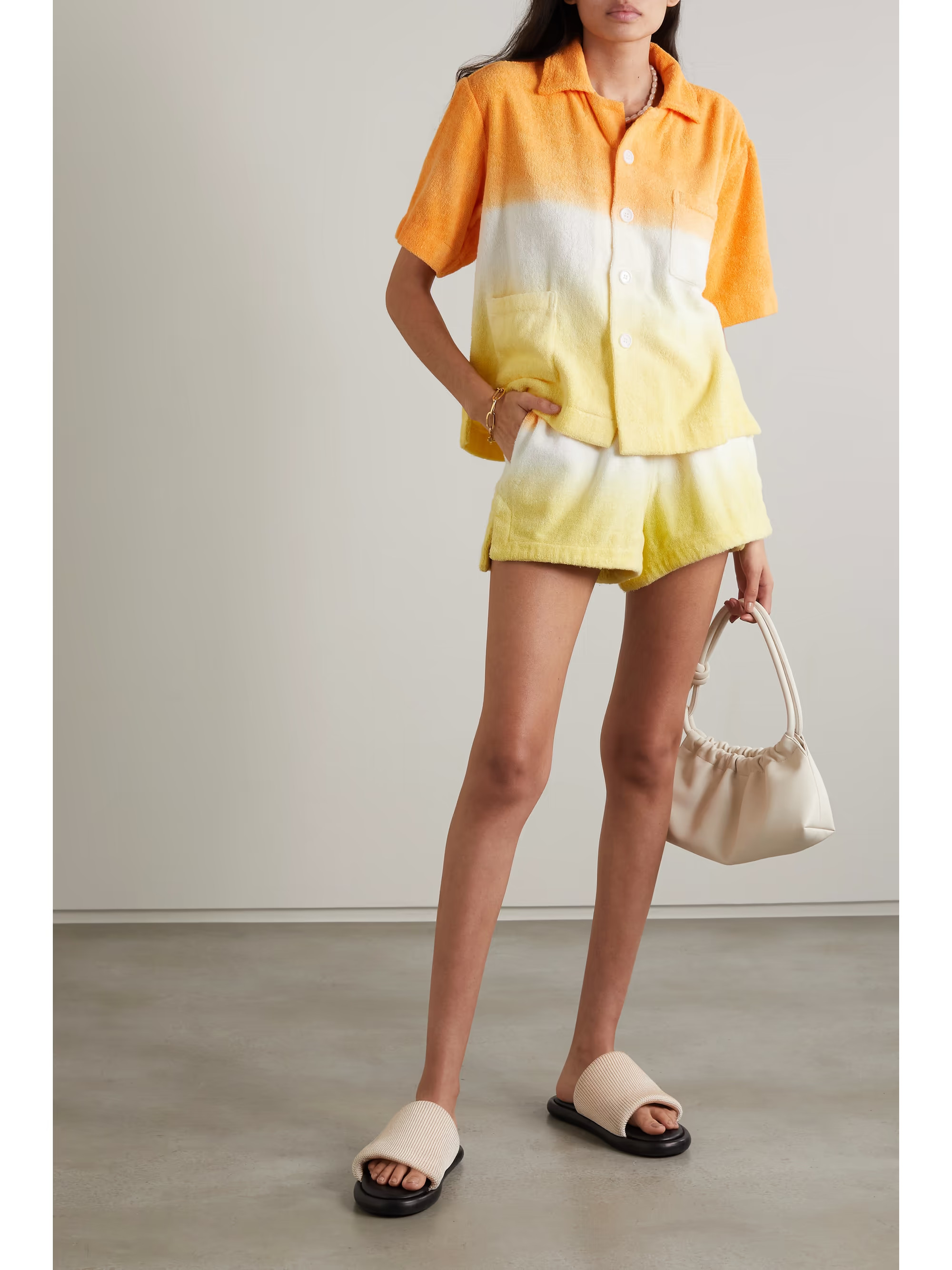 Ombré cotton-terry shirt | NET-A-PORTER (US)