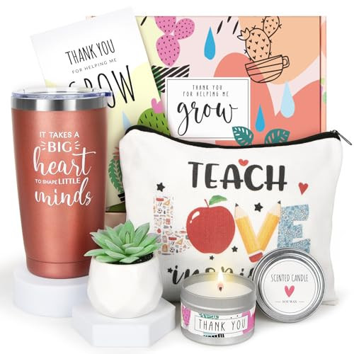 Teacher Appreciation Gifts,20 OZ Wine Tumbler for Women,Teacher Christmas Gifts,Unique Gift Ideas from Students,Thank You Gift Box for New Teachers,Graduation Idea | Amazon (US)