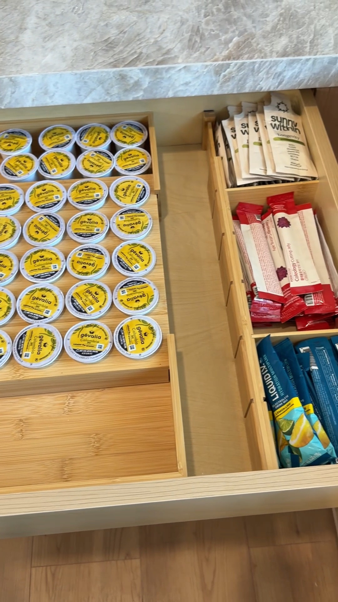 ☕️ This coffee drawer organization makes my mornings so much easier! Everything has its own place—from my coffee pods to my drink mixes and daily essentials. It’s clean, organized, easy to see, and one of my favorite kitchen upgrades.

🤎 Estoy enamorada de cómo quedó organizada esta gaveta. Desde mis pods de café hasta mis electrolitos y otros esenciales, todo está perfectamente acomodado y siempre a la vista. Hace que mi rutina sea mucho más práctica y mantiene mi cocina limpia y organizada.

Shop the links below.

Follow me on Instagram and YouTube @kirasfashionfinds

#LTKHome #LTKvlog #LTKfoodie