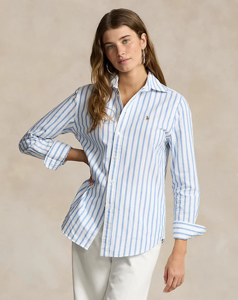 Relaxed Fit Striped Cotton Oxford Shirt | Ralph Lauren (UK)