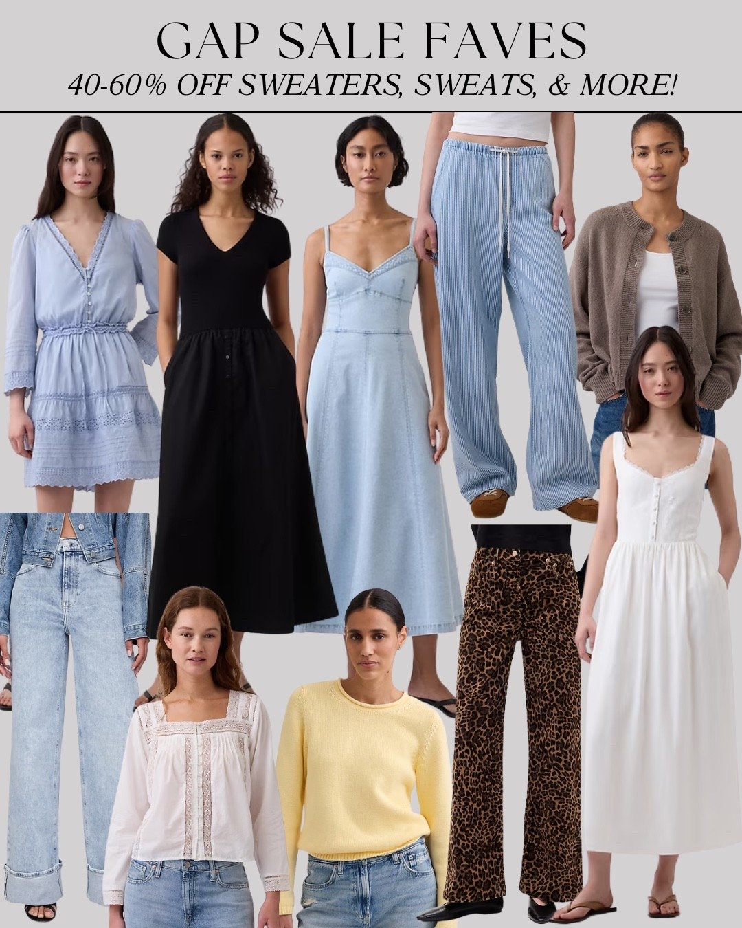 New sale alert!! GAP has sweaters, sweats, and more marked down from 40-60% off! 

Sharing some pants, dresses, and tops that will be so good for the spring season!

#LTKSaleAlert #LTKootd #LTKgrwm