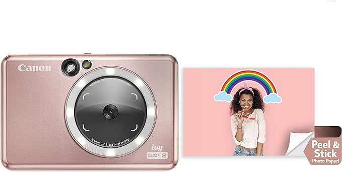 Canon IVY CLIQ+2 Instant Camera Printer, Smartphone Printer, Rose Gold (4519C001) | Amazon (US)