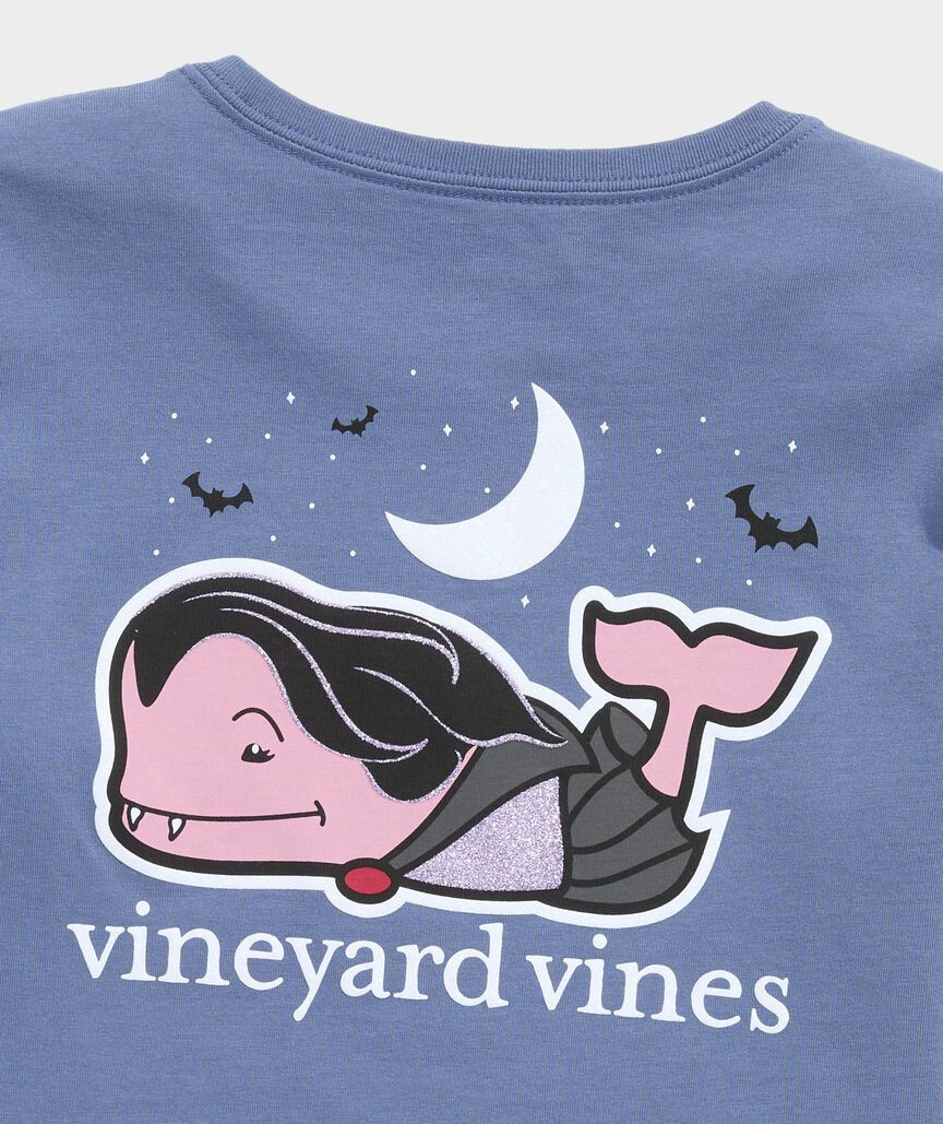 Girls' Glitter Vampire Whale Long-Sleeve Pocket Tee | vineyard vines
