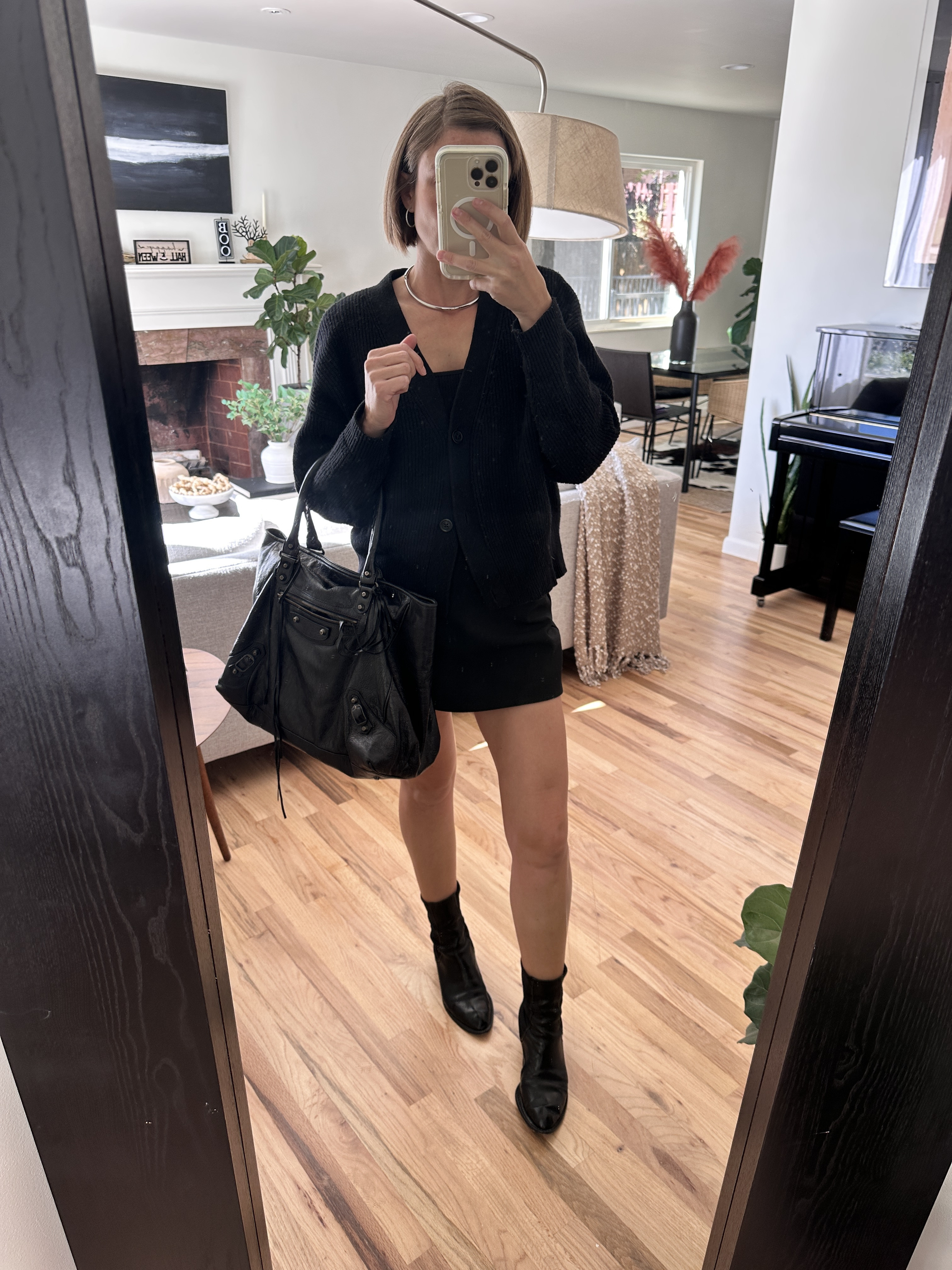 Look of the day - feeling an edgy vibe with black mini skirt and ankle boot 

#LTKdayinmylife #LTKSeasonal #LTKmomlife