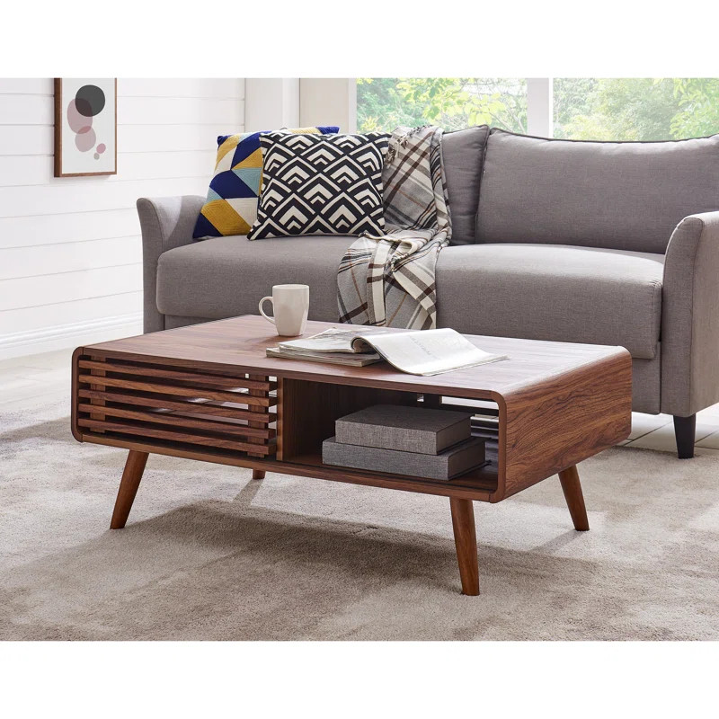 Duquette 4 Legs Coffee Table with Storage | Wayfair North America