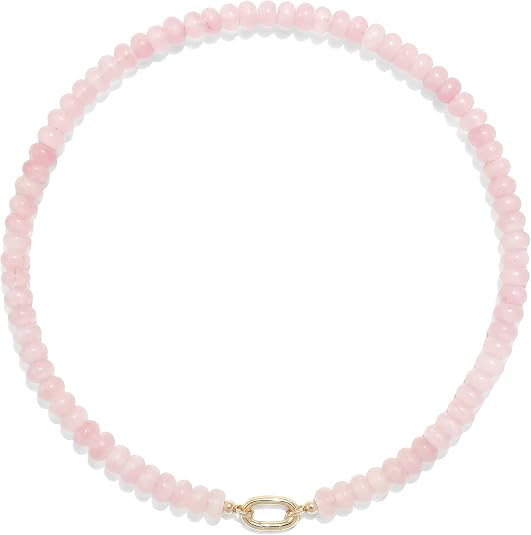 Beaded Gemstone Necklaces for Women Bohemian Colored Choker Natural Stone Bead Summer Beach Handm... | Amazon (US)