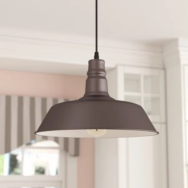 Holbeach 1 - Light Oil Rubbed Bronze Dome Pendant | Wayfair North America