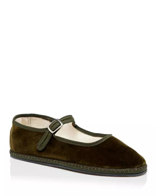 Women's Mary Jane Velvet Ballet Flats | Bloomingdale's (US)