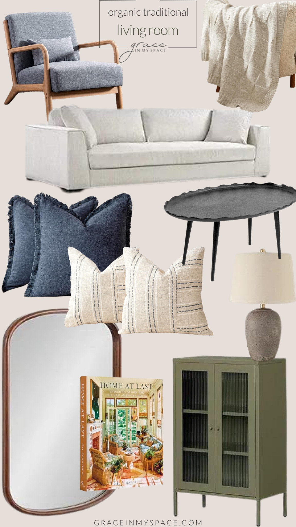 This living room design is inspiring me for my upcoming living room addition. I love how the clean lines of the sofa pair with the curved wooden armchairs and walnut mirror  

#LTKFindsUnder100 #LTKHome #LTKFindsUnder50