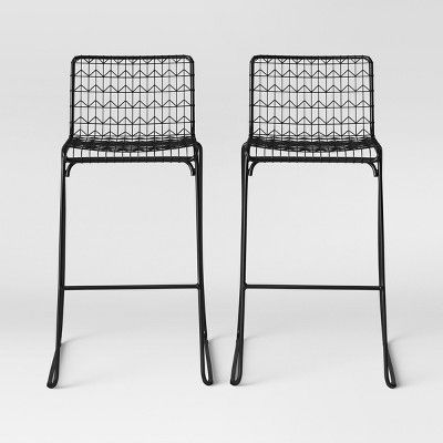 Set Of 2 Oster Wire Barstool Black - Project 62™ | Target