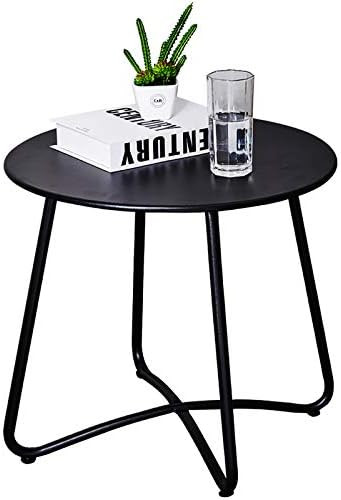 CaiFang Patio Side Table Outdoor, Small Round Metal Side Table Waterproof Portable Coffee Table E... | Amazon (US)