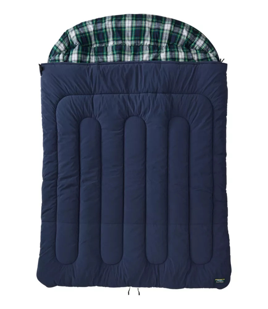 Flannel-Lined Double Camp Sleeping Bag, 40\u00b0F | L.L. Bean