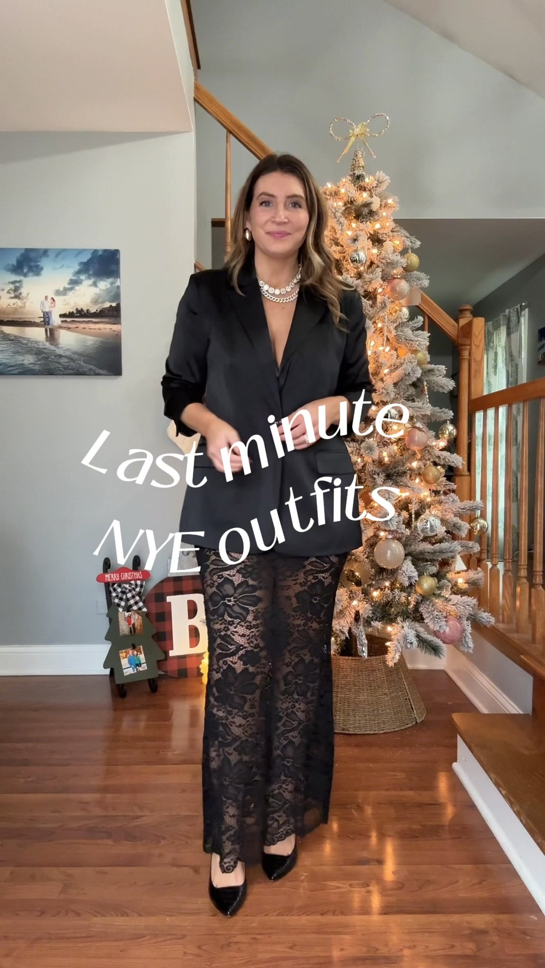 Last Minute NYE Outfits, New Years Eve outfit ideas, holiday outfits, date night outfits, Amazon outfits, Amazon fashion, oversized blazer, lace maxi skirt, black heels, easy outfits 




#LTKWatchNow #LTKStyleTip #LTKFindsUnder50