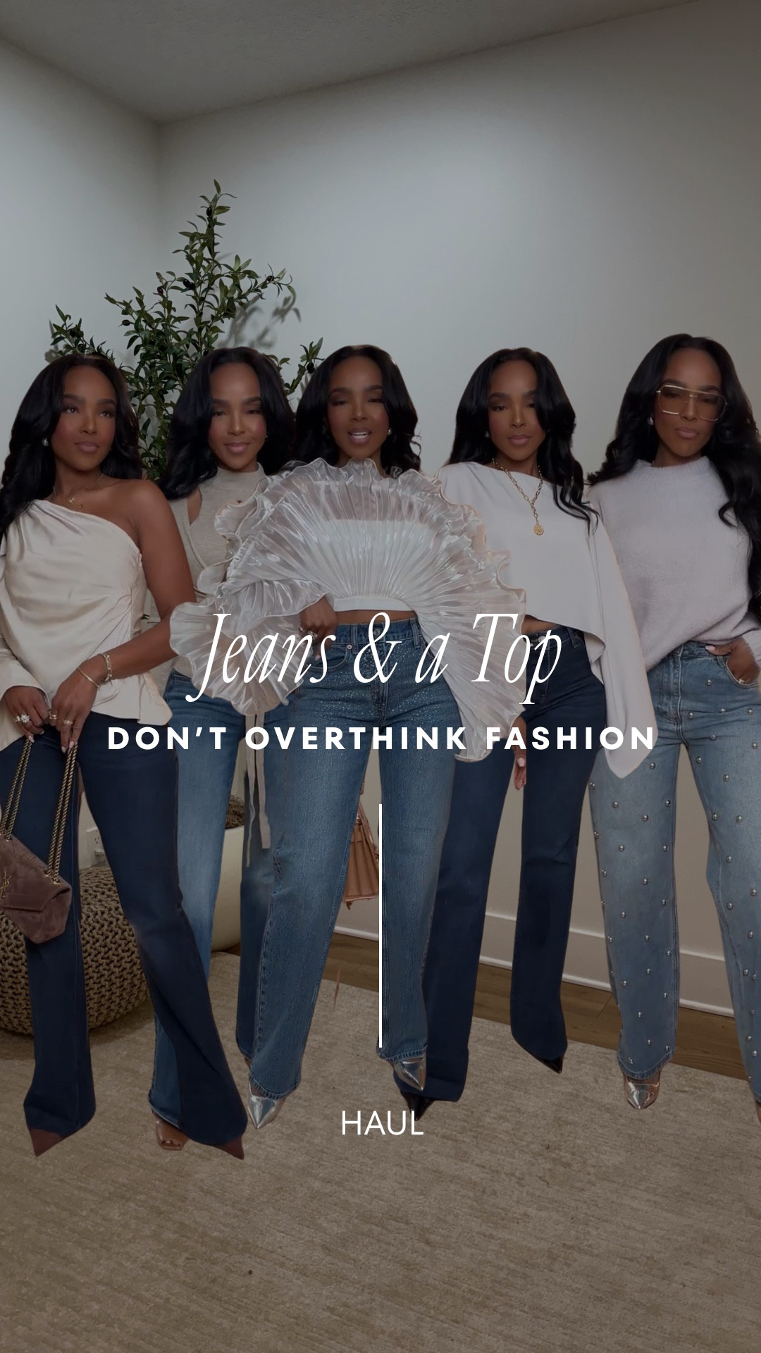 Jeans + a top = forever a vibe 🤍
Easy, flattering pieces you can mix and match on repeat.

Fit notes: I’m 5’4”, 140 lbs wearing 27 long / 2 long small in tops
Flares have stretch, wide legs don’t — sharing so you can size confidently.

Everything from this reel is linked below 👇🏽
Which look are you grabbing first? 👖

#LTKPetite #LTKootd
