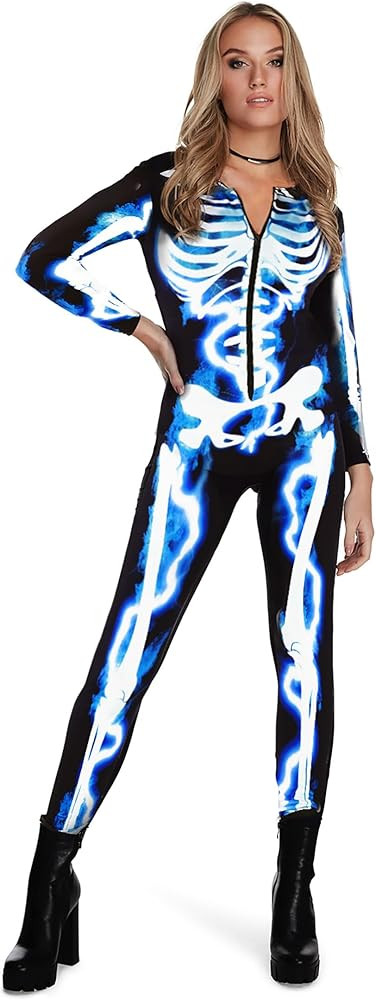 Morph Skeleton Costume Women, Womens Skeleton Costume, Skeleton Bodysuit Women, Halloween Skeleto... | Amazon (US)