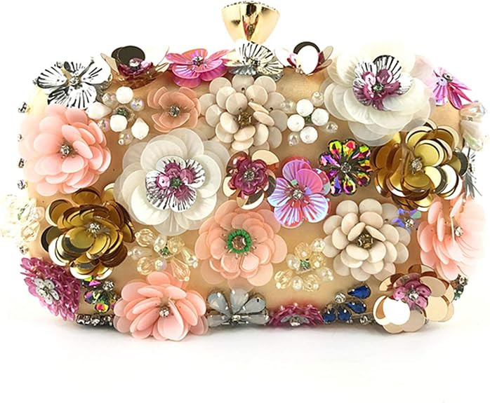 Lanpet Women Clutches Flower Evening Handbag Chain Strap Shoulder Bag       Add to Logie | Amazon (US)