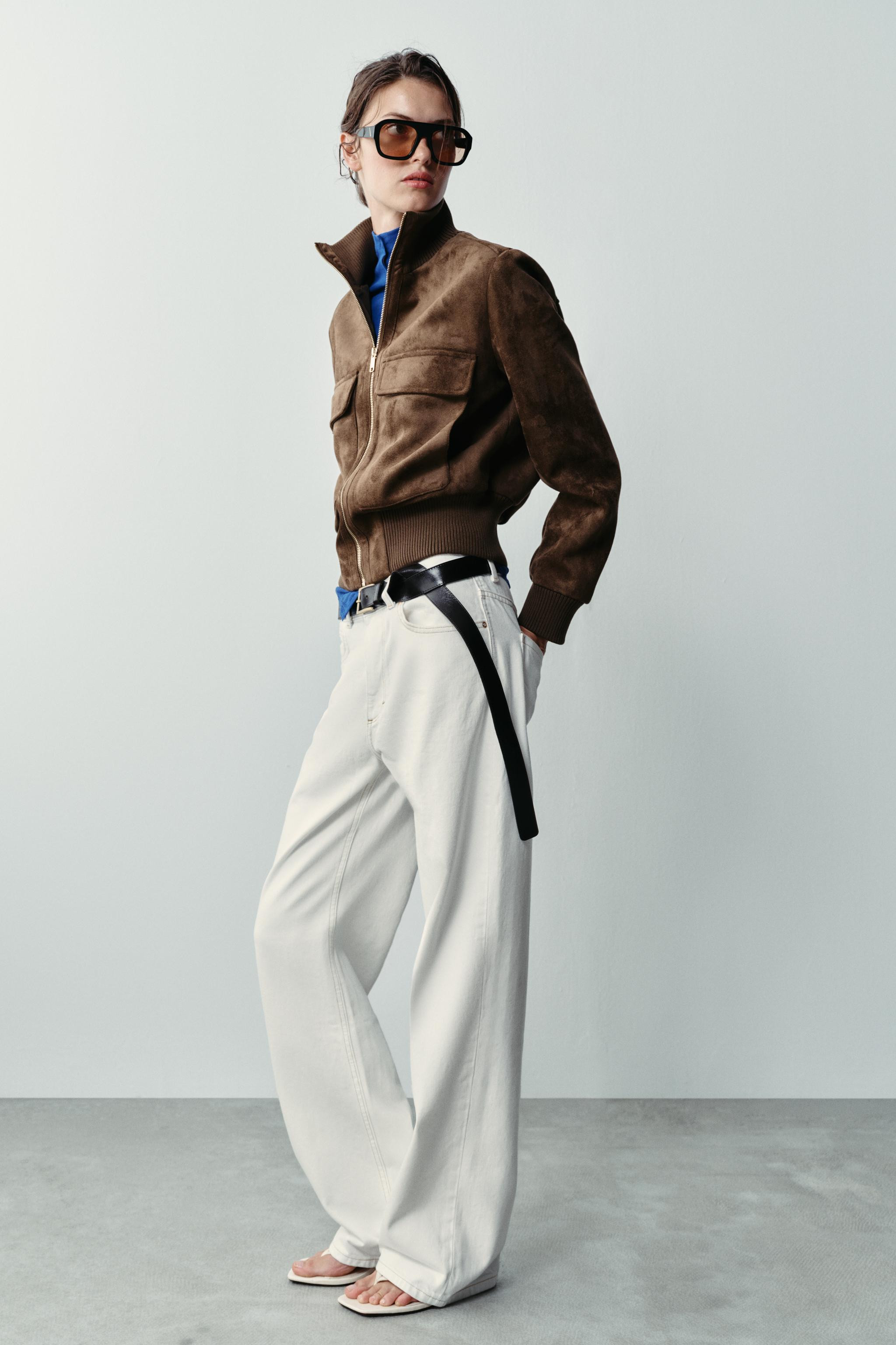 Bomber jacket with a stand-up collar and long sleeves. Front flap patch pockets. Ribbed trims. Fr... | Zara US