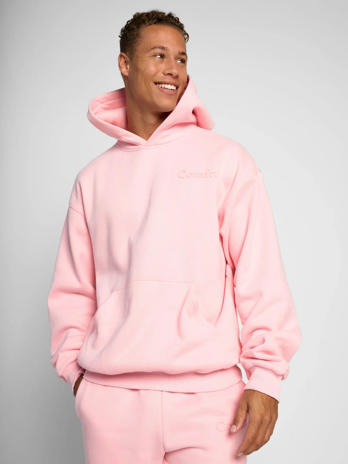 Comfrt Minimalist Hoodie | Petal | Pink | Oversized | M | Medium | Comfrt