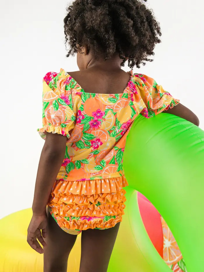 UPF50+ Puff Sleeve Ruffle Tankini 2-Piece Swimsuit | Nordstrom