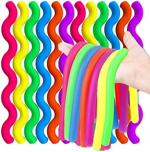 BunMo 12pk Monkey Noodle Fidget Toys - Super Stretchy Strings for Autism Sensory Toys or Sensory Toy | Amazon (US)
