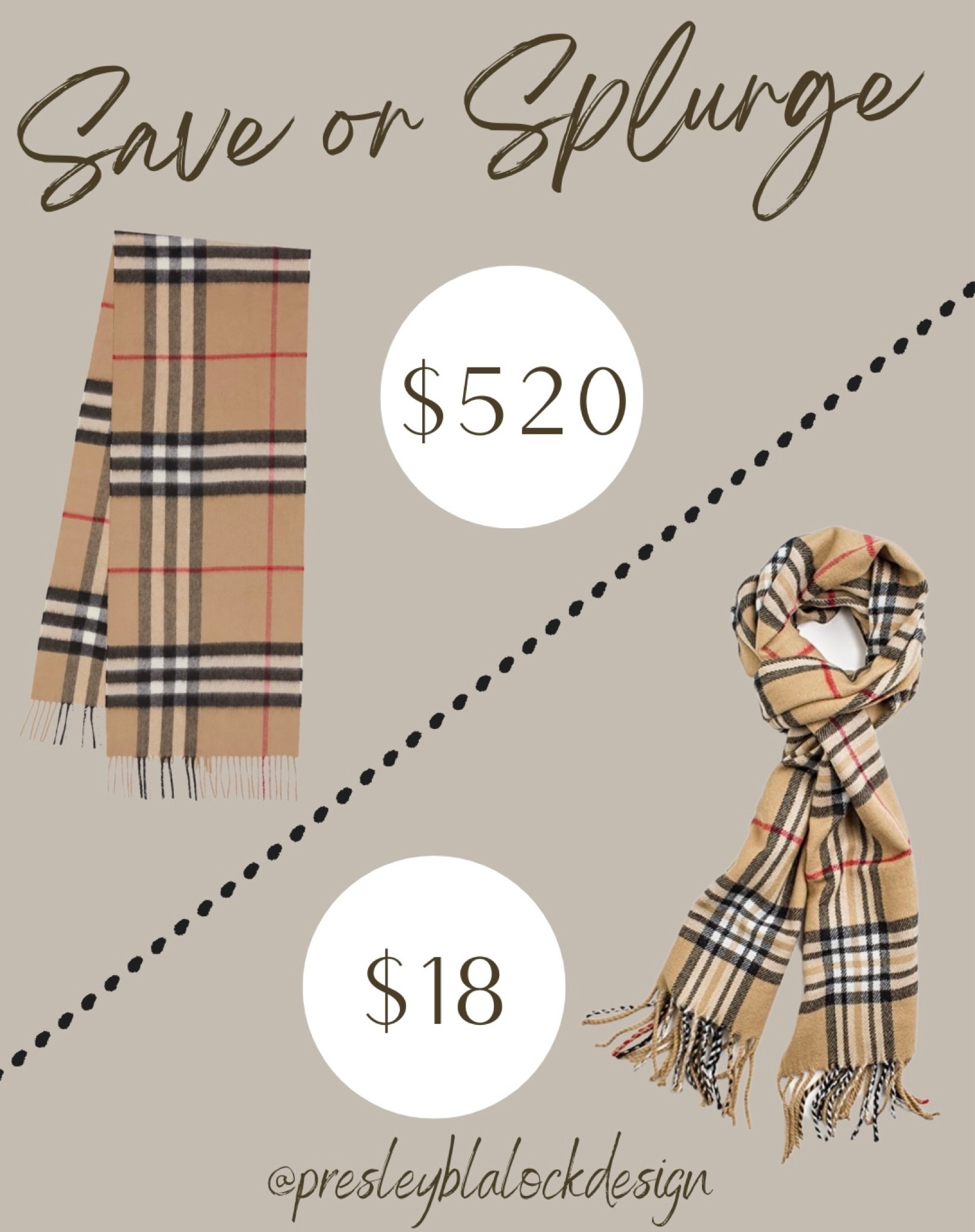 Save or Splurge / Get the look for less / cashmere scarf / winter scarf / plaid scarf / designer dupe / plaid accessories / fall fashion / save vs splurge / designer look for less / amazon dupe / amazon fashion finds / holiday outfit / seasonal fashion / Burberry accessories / sale alert 

#LTKunder50 #LTKsalealert #LTKSeasonal