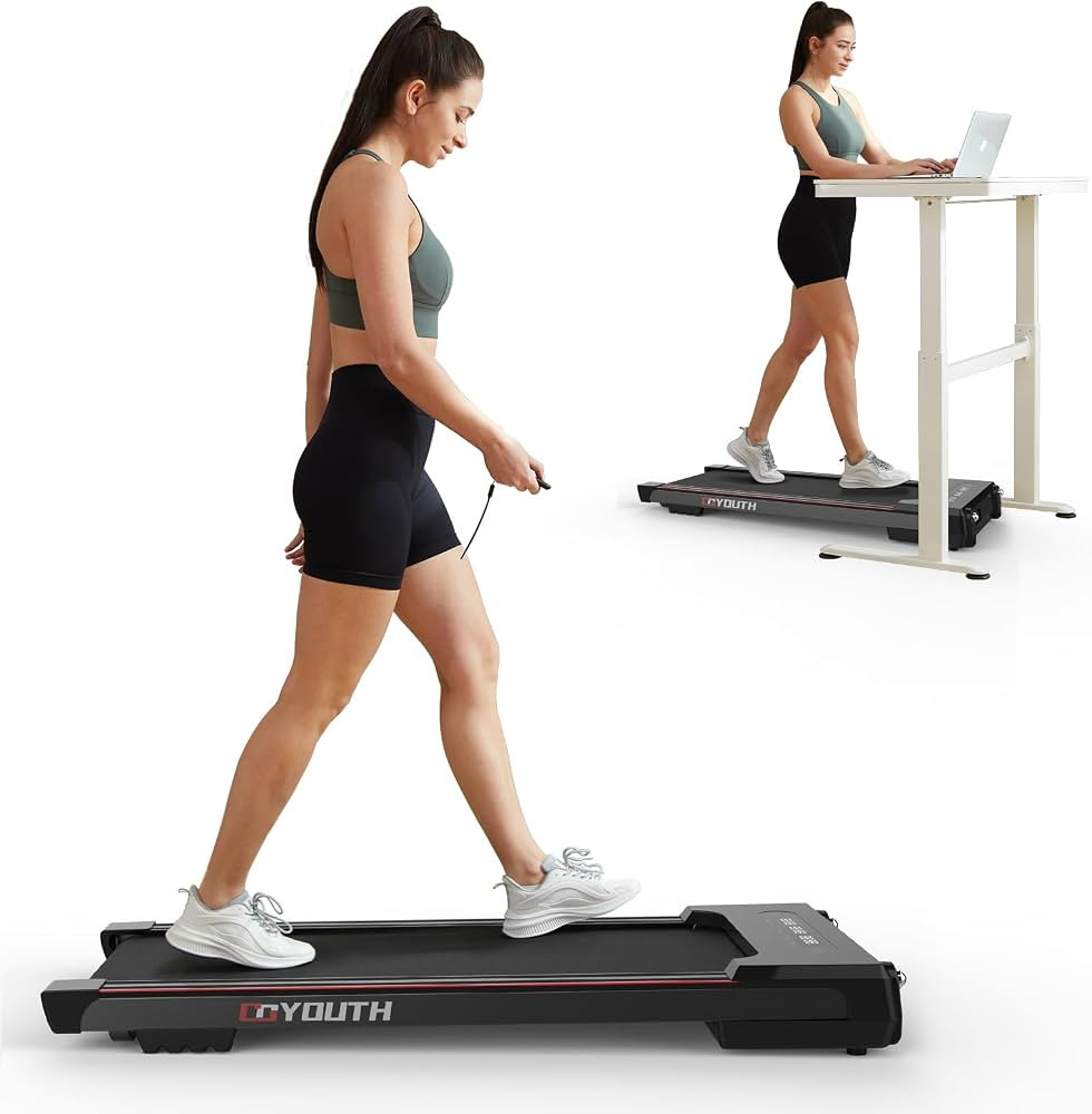 2.25HP Under Desk Treadmill, Installation-Free Walking Pad 300 LBS | Amazon (US)