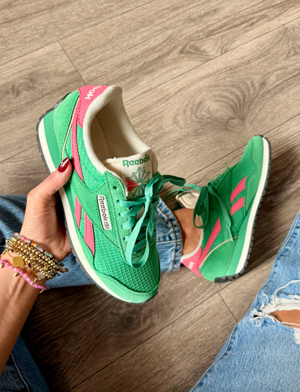 Stylish & comfy in these sneakers! Perfect for a pop of color. Sizing: TTS 

 #LTKActive #LTKOver40 #LTKSaleAlert