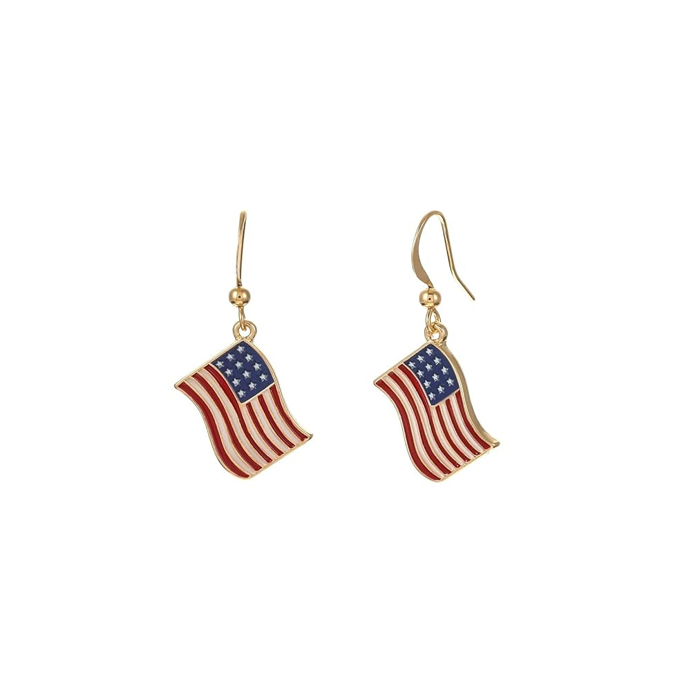 Madison Tyler Dangle Earrings for Women | Country Flag Earrings for Women | Flag Dangling Fish Ho... | Amazon (US)
