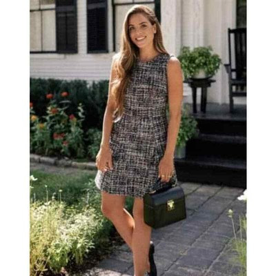 GAL MEETS GLAM Size 00 Blue Katherine Mini Tweed Dress | eBay US
