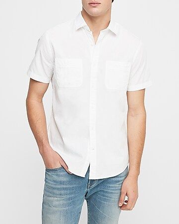 Slim Short Sleeve Shirt | Express