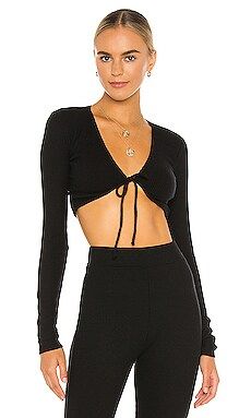 Lovers + Friends Edge Cropped Cardigan in Black from Revolve.com | Revolve Clothing (Global)