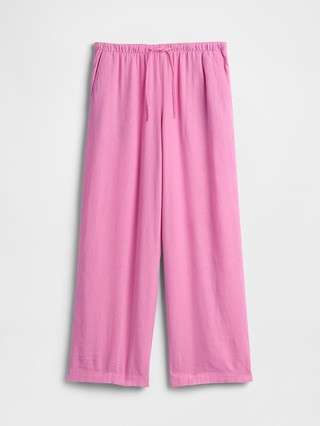 Relaxed Linen-Blend Wide-Leg Pants | Gap Factory