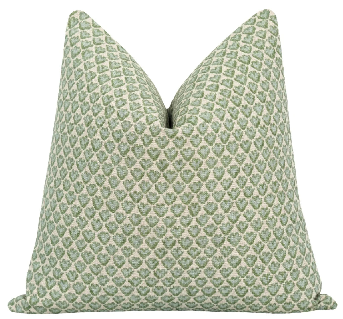 Belhaven Leaf Green Geometric Pillow | Land of Pillows