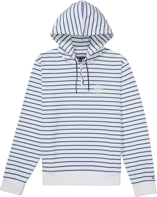 Tommy Hilfiger Adaptive Tommy Hilfiger Men's Adaptive Stripe Hoodie Sweatshirt with Extended Zipp... | Amazon (US)