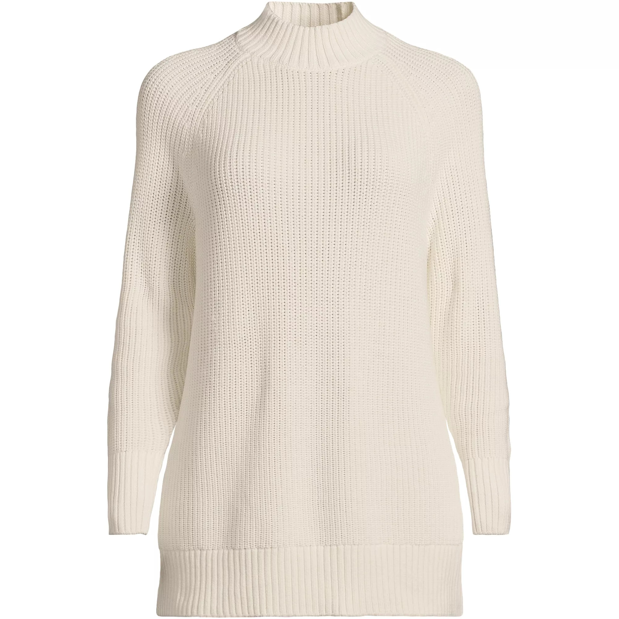 Women's Drifter Shaker Easy Fit Mock Neck Tunic Sweater | Lands' End (US)
