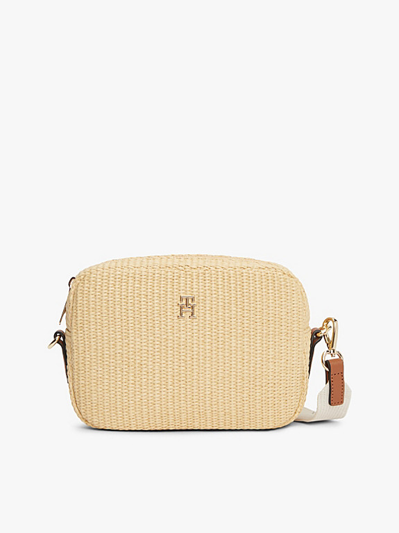 Raffia Crossbody Camera Bag | Tommy Hilfiger UK