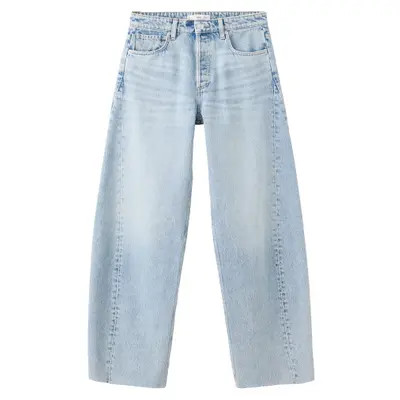 MANGO Mid Rise Balloon Jeans in Off White at Nordstrom, Size 6 | Nordstrom