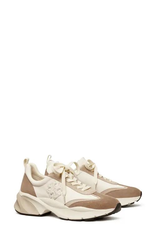 Tory Burch Good Luck Trainer Sneaker in White /New Ivory /Cerbiatto at Nordstrom, Size 5 | Nordstrom